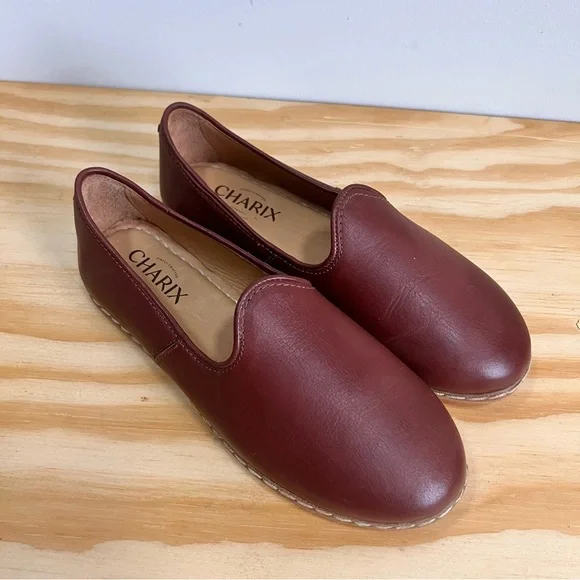 CHARIX  European Brand Brown Slip-On Loafers Classic Leather Flats Women’s 37 - Picture 3 of 8